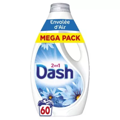 Lessive Liquide 2en1 Envolée D'Air 60 lavages - DASH