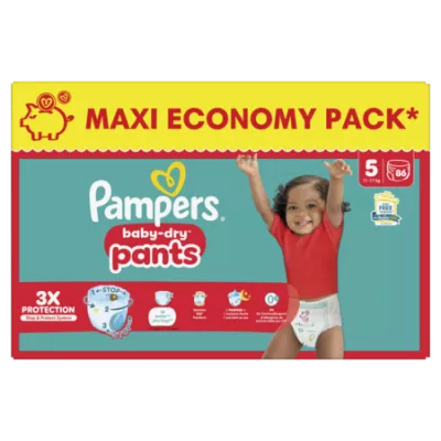 Couches Culottes Bébés Baby-Dry Pants 11-17kg Taille 5 - PAMPERS