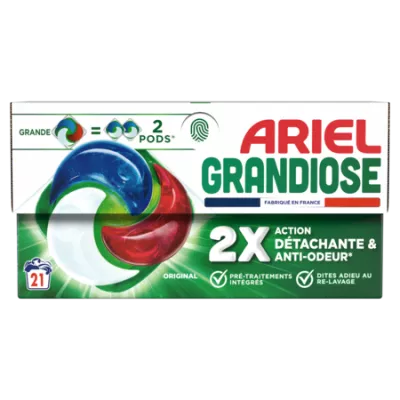 Lessive Grandiose Action Détachant & Anti-Odeur X21 - ARIEL