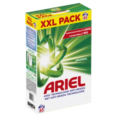 Lessive en poudre Original Anti-Résidus Technology 3575g 65 lavages - ARIEL
