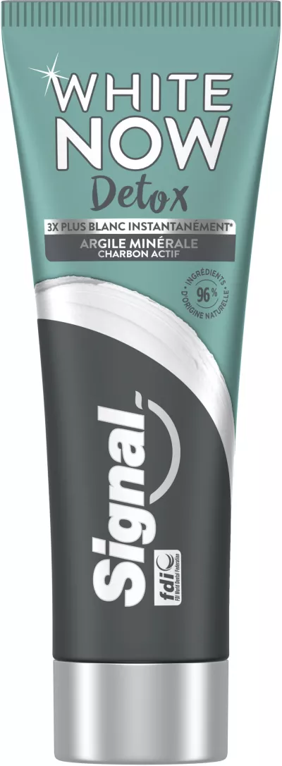 ホワイト ナウ ホワイトニング デトックス クレイとチャコール歯磨き粉 75ml - Signal