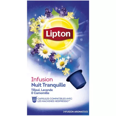 Infusion nuit tranquille tilleul, lavande, camomille x10 16g - LIPTON