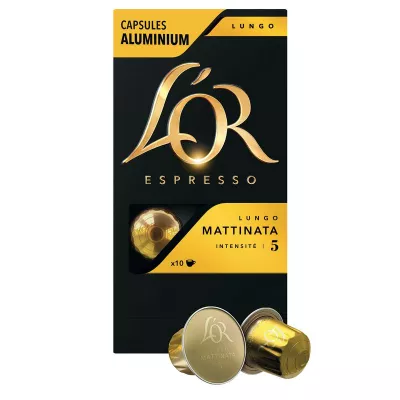 كبسولات كافيه لونجو ماتيناتا X10 ألومنيوم 52 جم - L'OR