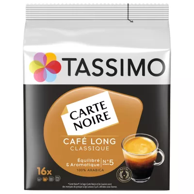 Café long classique carte noire n°5 x16 104g - TASSIMO
