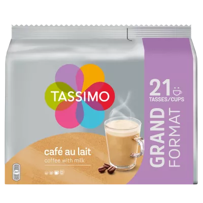 Large Format Cafe Au Lait Pods X21 241g - TASSIMO