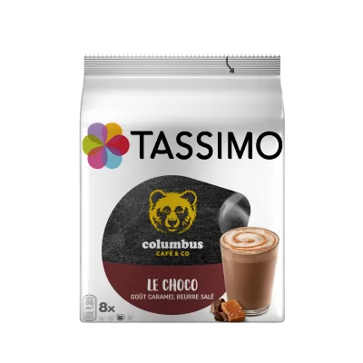 Heiße Schokolade mit Karamellgeschmack, Dirty Butter Columbus, X8 Schoten, 240 g - TASSIMO