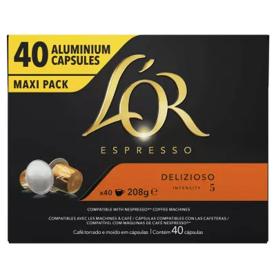 Café Délizioso X40 Capsules Aluminium 208g - L'OR