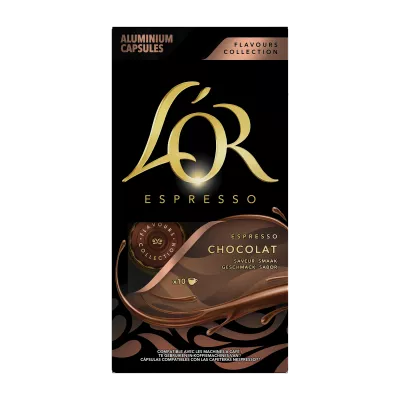 Capsules Café Espresso Chocolat Compatibles Nespresso; x10; 52g - L'OR