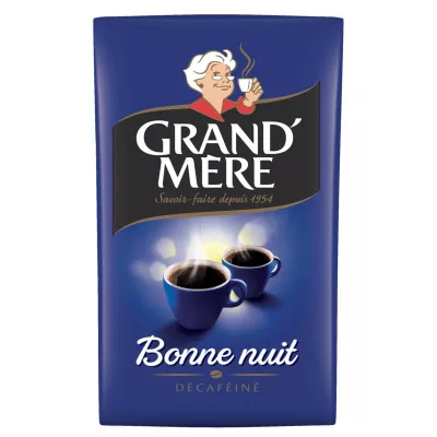 Café Moulu Décaféiné Bonne Nuit 250g - GRAND'MÈRE