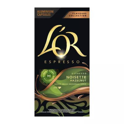 कॉफी कैप्सूल हेज़लनट फ्लेवर X10 - L'or Espresso
