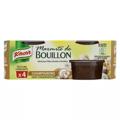 Marmite de bouillon champignons 4x28g - KNORR