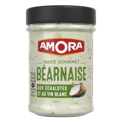 Sauce Gourmet Béarnaise aux Échalotes Vin Blanc, 184 g - AMORA