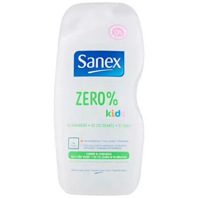 Gel douche zéro% kids corps & cheveux 500ml - SANEX