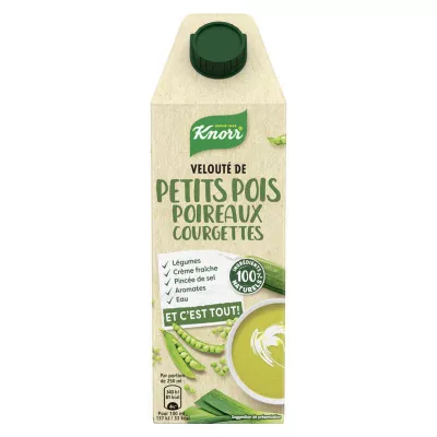 Crema de guisantes; puerros y calabacín 750ml - KNORR