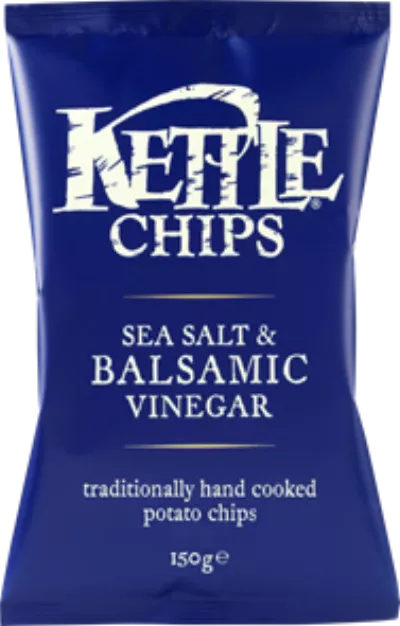 Chips Sea Salt Balsamic Vinegar, 130g x10 - KETTLE