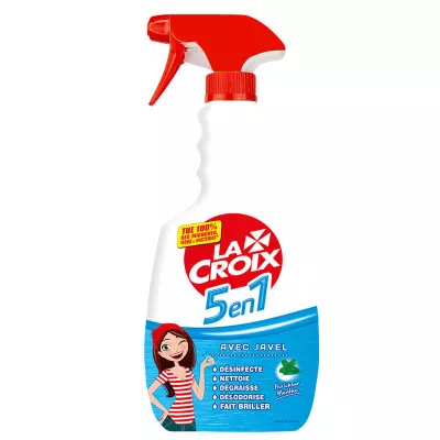 Spray nettoyant avec javel 5en1 fraicheur menthe 500ml - LACROIX