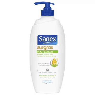 Gel douche surgras protection peaux sensibles 750ml - SANEX