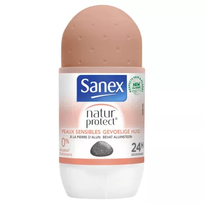 Natur Protect ロールオン デオドラント ミョウバン石配合 敏感肌用 24 時間 - SANEX
