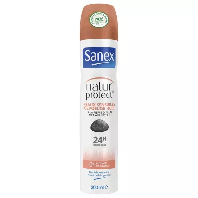 Déodorant Spray Natur Protect à la pierre d'Alun peaux sensibles 24h - SANEX