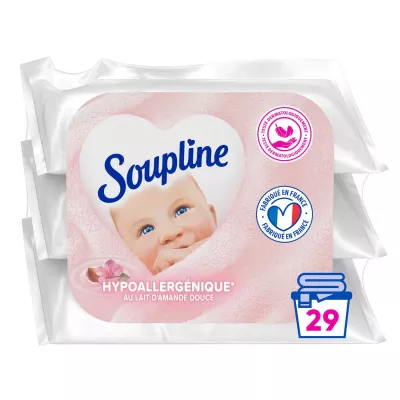 Adoucissant Concentré 3d Hypoallergénique Au Lait D'amande Douce 3x200ml - Soupline