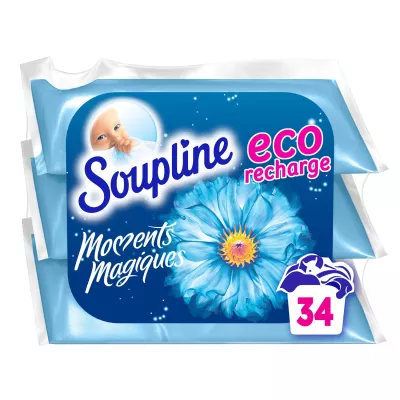 Suavizante Para Diluir Eco Recambios Momentos Mágicos Frescura Eterna 3x200ml - Soupline