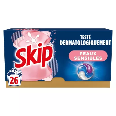 Lessive Capsule 3En1 Sensitive x26 - SKIP