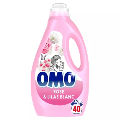 Lessive Liquide Rose & Lilas Blanc 1,8l - Omo