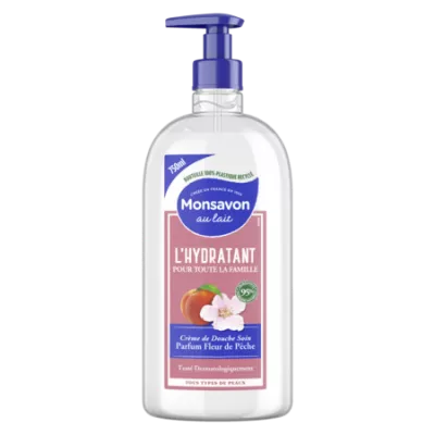 Crème douche Hydratant Fleur de Pêche 750ml - MONSAVON