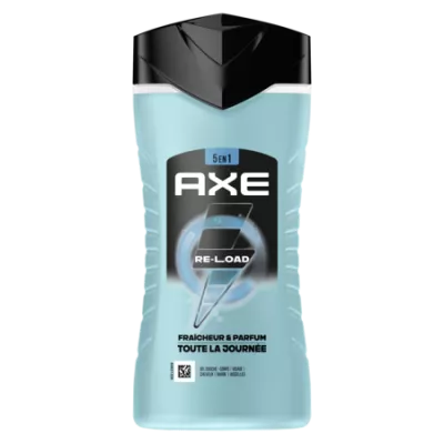 إعادة البلاد للرجال دش دش 5 في 1 نضارة وعطور 24 ساعة 250 مل - Axe