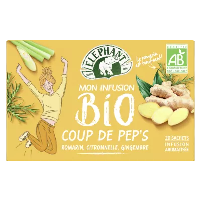 Infusion Peps Romarin Citronnelle Gingembre 20s 32g - ELEPHANT