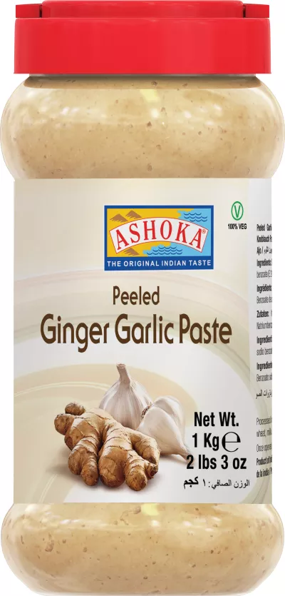 皮をむいたニンニクと生姜のペースト 1 kg - Ashoka