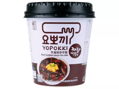 Pastel de arroz en taza Jjajang Topokki 120g - Yopokki