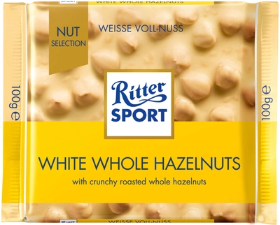Witte Chocolade Hele Hazelnoten 100g - Ritter Sport