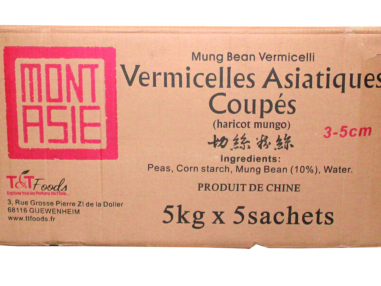 Mung Bean Vermicelli Cut 5kg - MONT ASIE