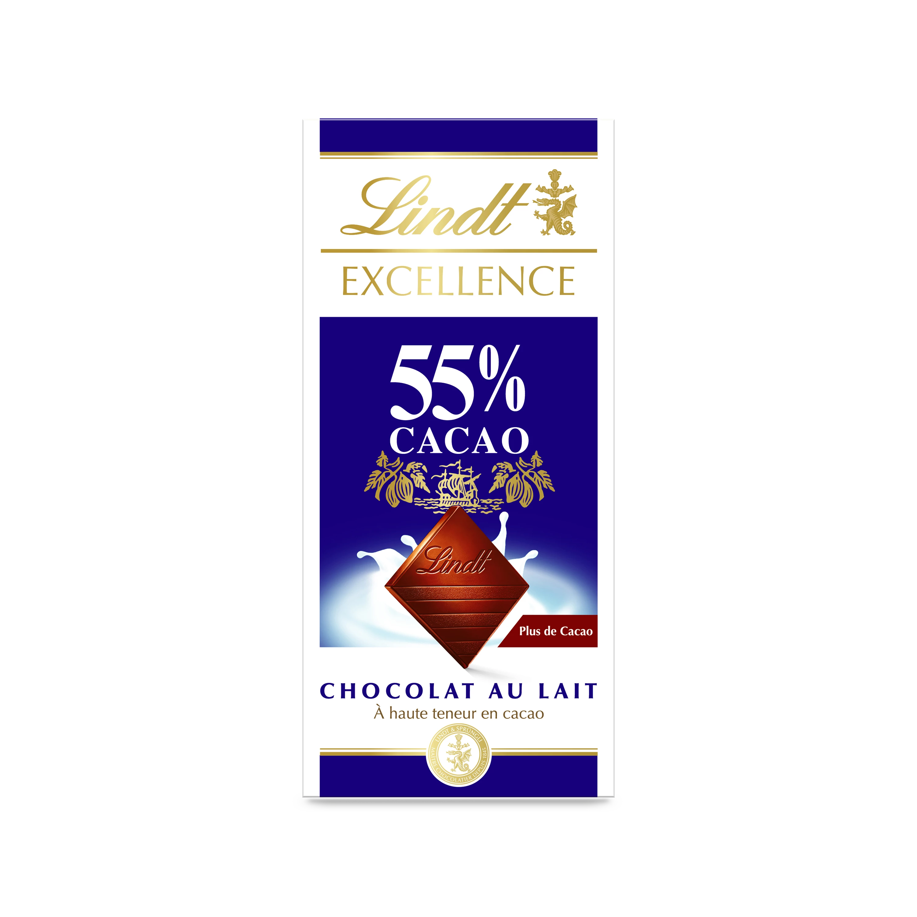 Tablette de chocolat au lait Excellence 80g - LINDT