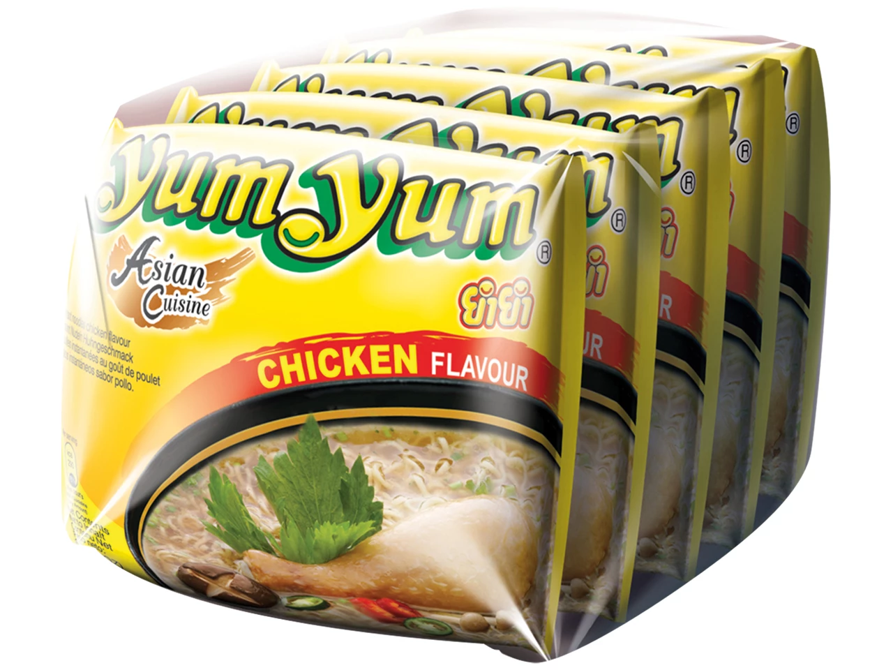 Confezione di zuppa di noodle al pollo 5x60g - YUM YUM