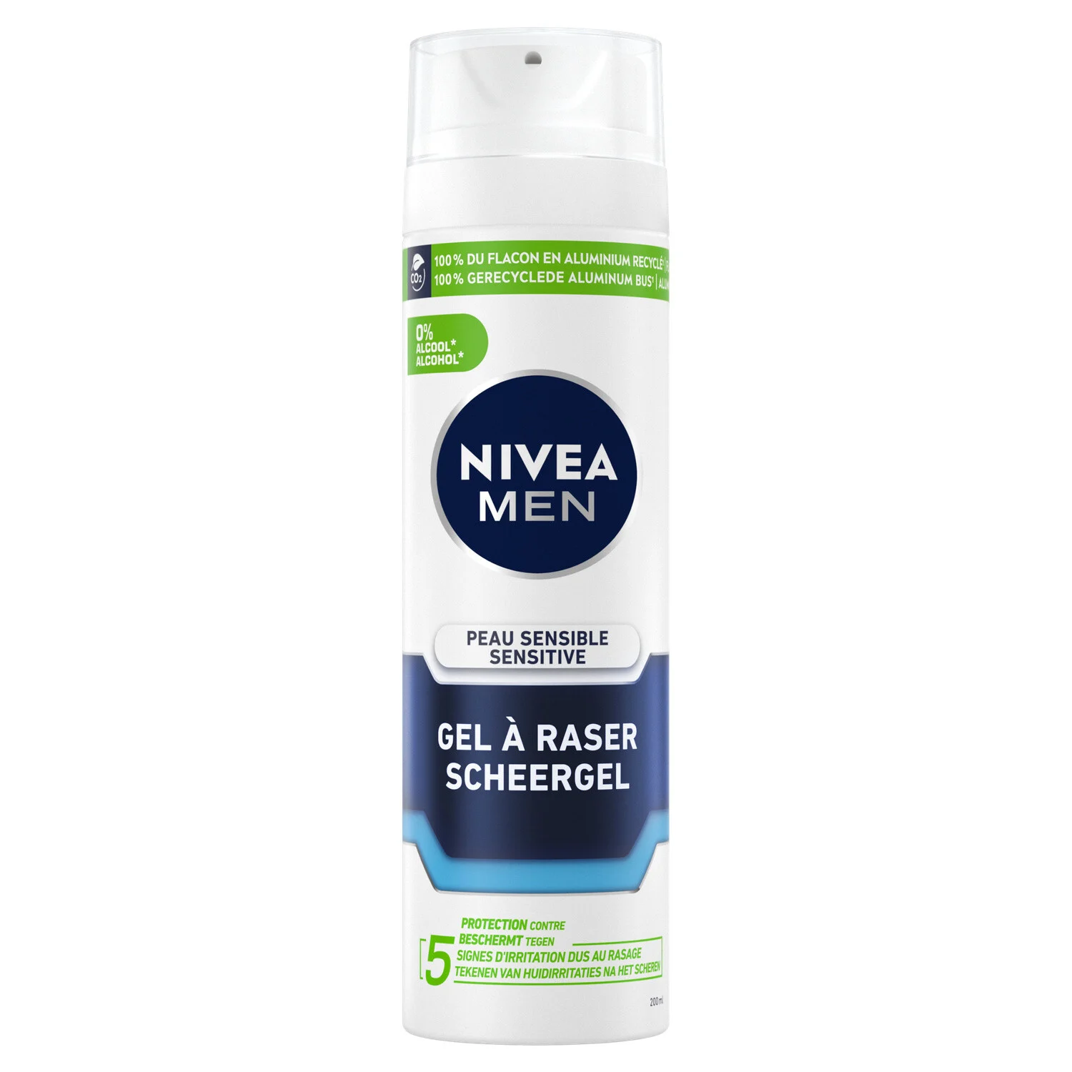 Gel à Raser Peaux Sensibles Camomille 0% Alcool 200ml - Nivea