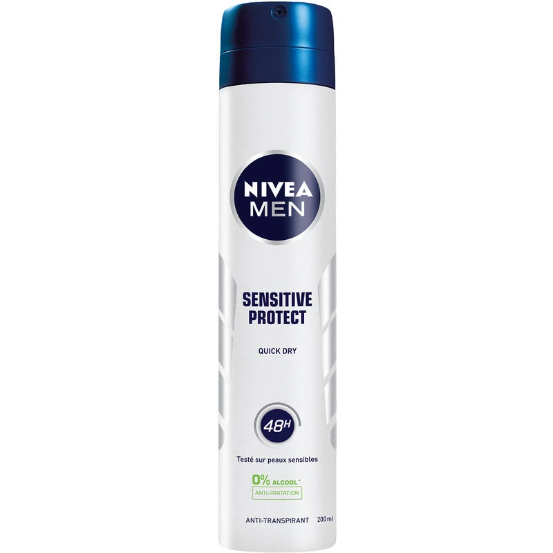 Déodorant Spray Homme Anti-transpirant Sensitive 200ml - Nivea