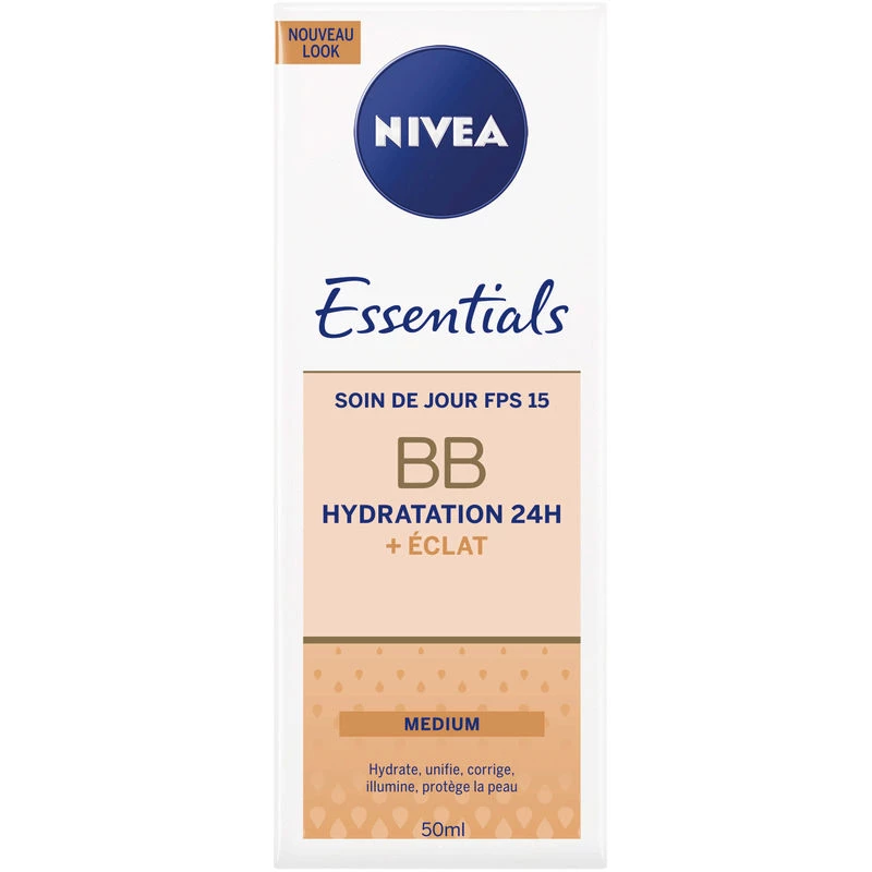 BB Crème Hydratation 24H + Eclat Medium 50ml - NIVEA