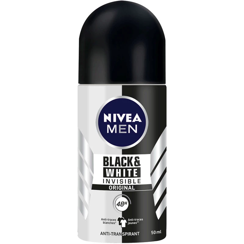 Déodorant Bille Homme Anti-transpirant Black & White 50ml - Nivea