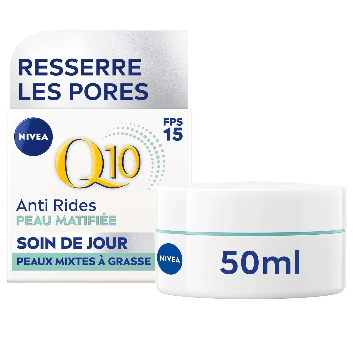 Soin Jour Anti Rides Peau Matifiée  Peaux Mixtes à Grasse  FPS 15 50ml - NIVEA