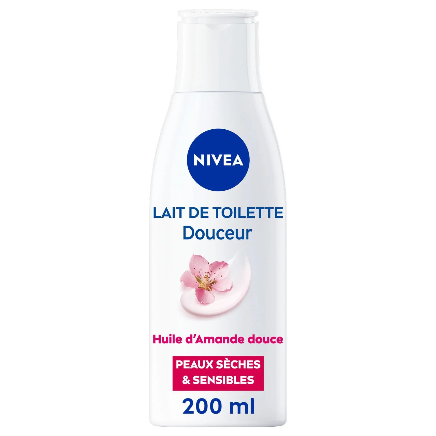 Lait de Toilette Douceur à l'Huile d'Amande Douce Peaux Sèches & Sensibles 200ml - NIVEA