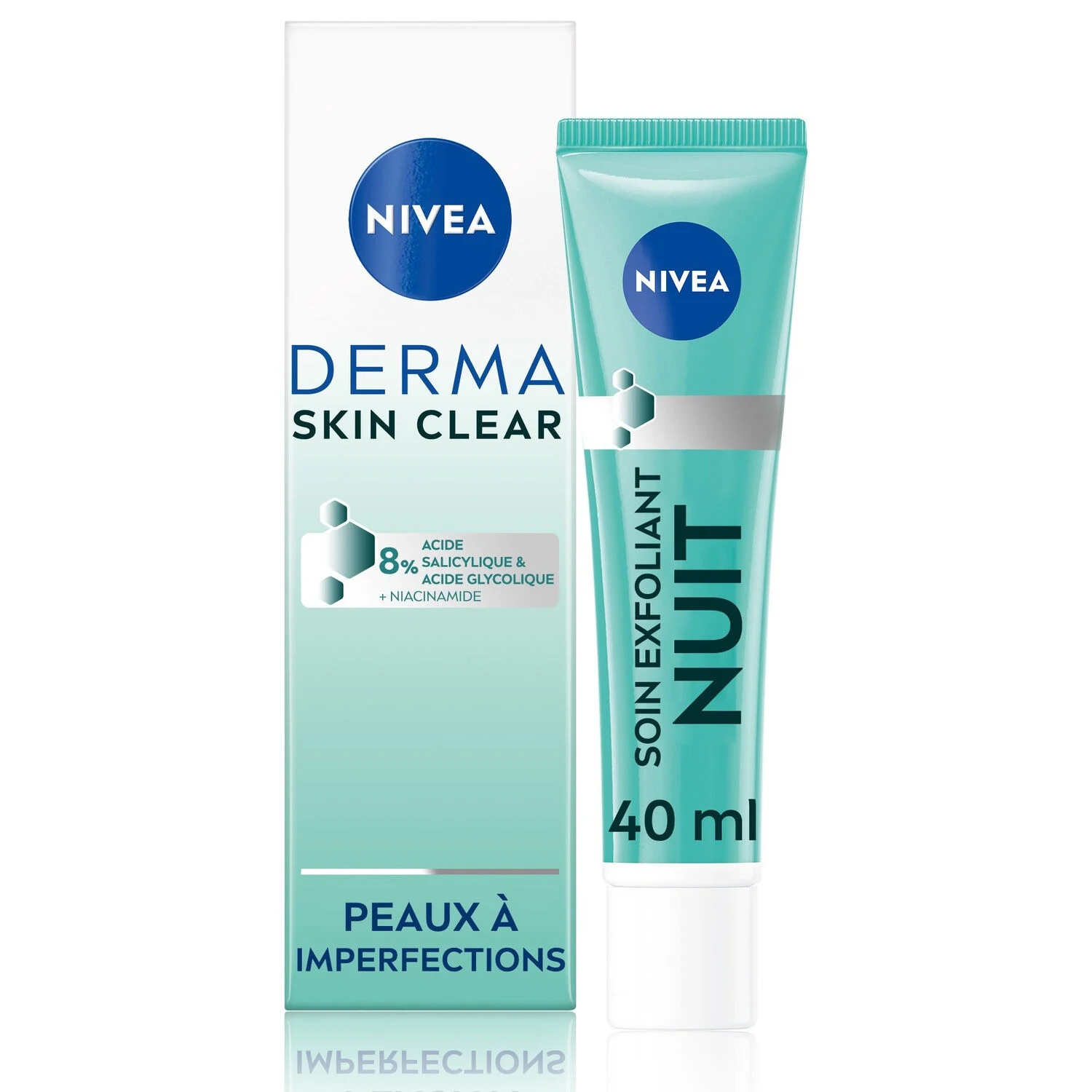 Soin Exfoliant Nuit Derma Skin Clear Peaux à Imperfections  40ml - NIVEA
