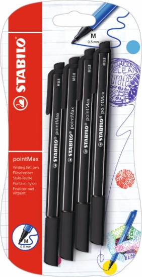 Feutre Point Max Noir X4