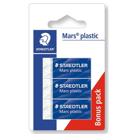 Blister 3 Gommes Blanches Sans