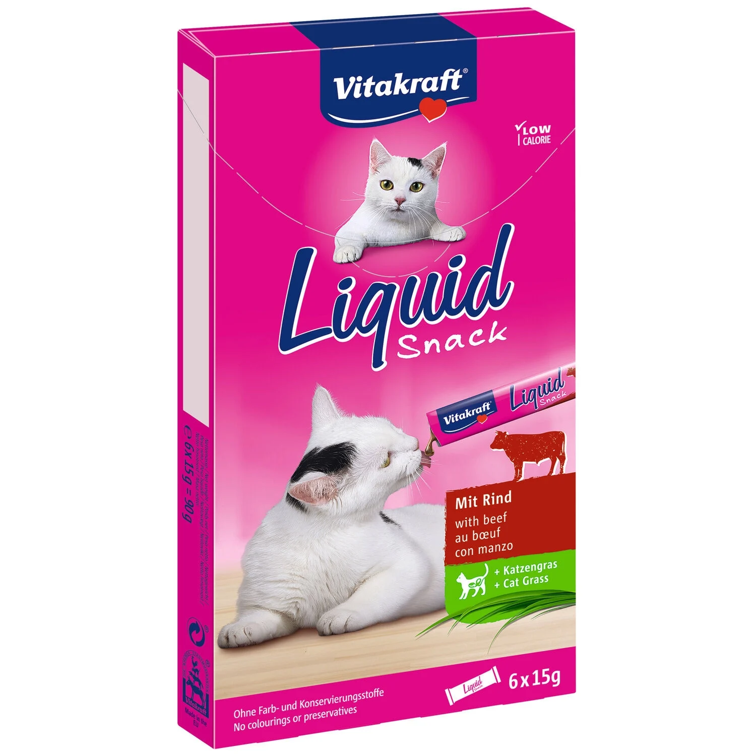 6x15g Treat For Cats Liquid Snack Beefn Liquid Snack - Vitakraft