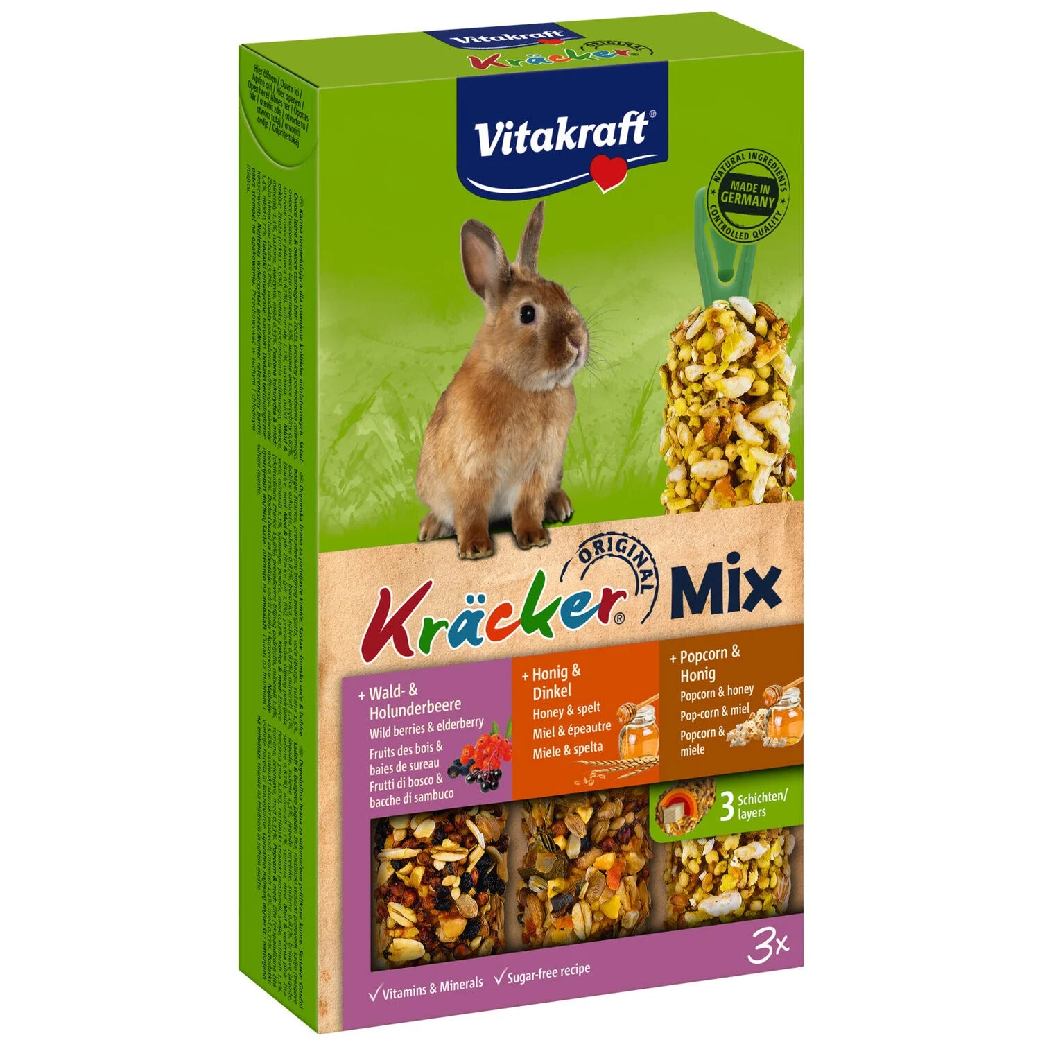 168 г смеси Krakers Rabbit Treat Trio - Vitakraft