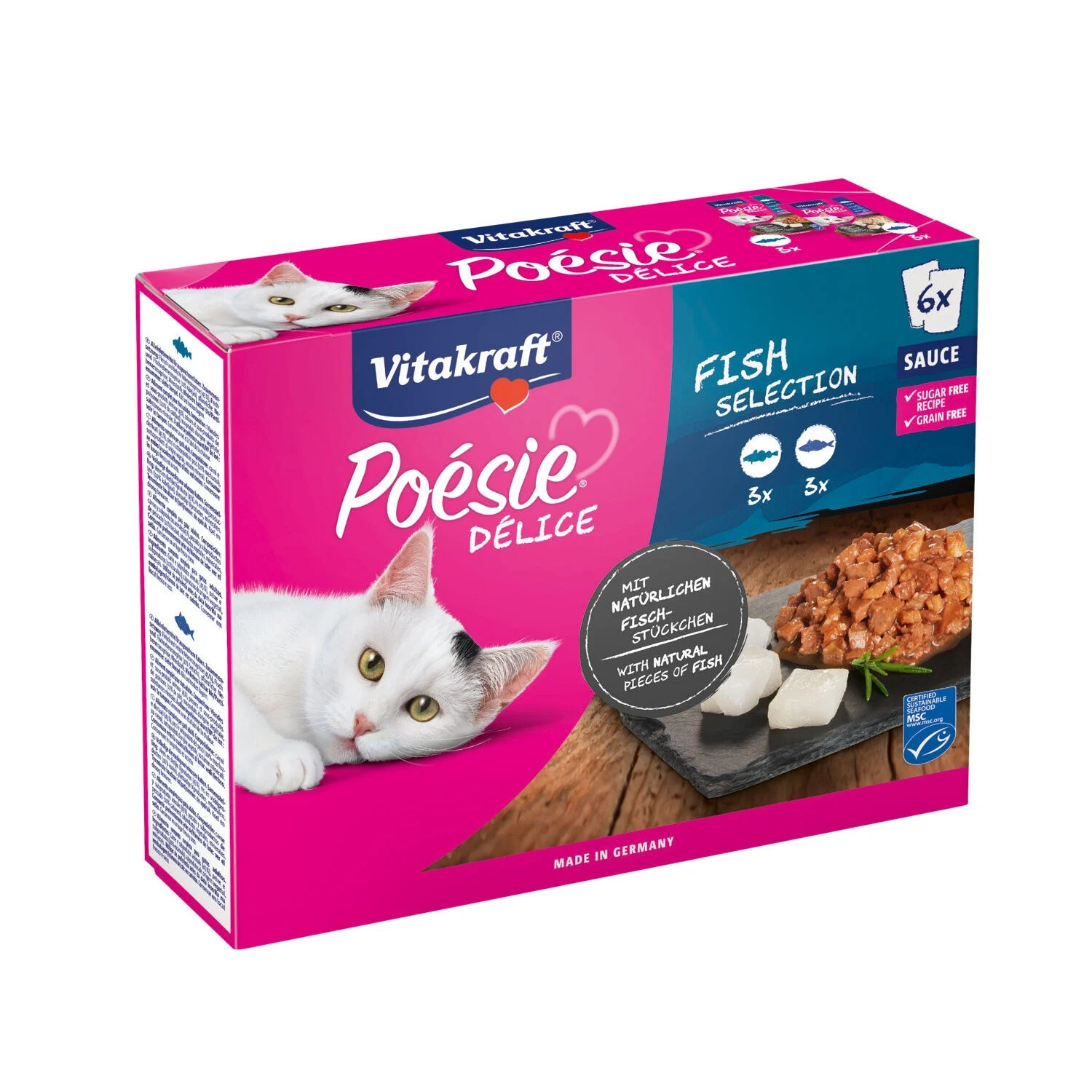 Pâté For Adult Cats In Fish Sauce X6 - Vitakraft