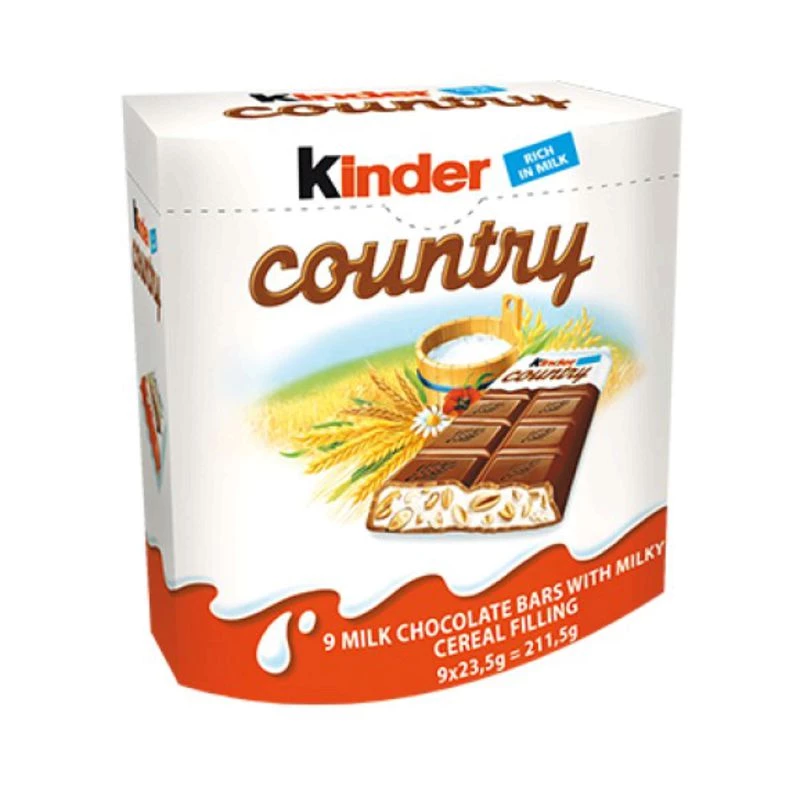 Barras de chocolate de cereais x9 211,5 g - KINDER