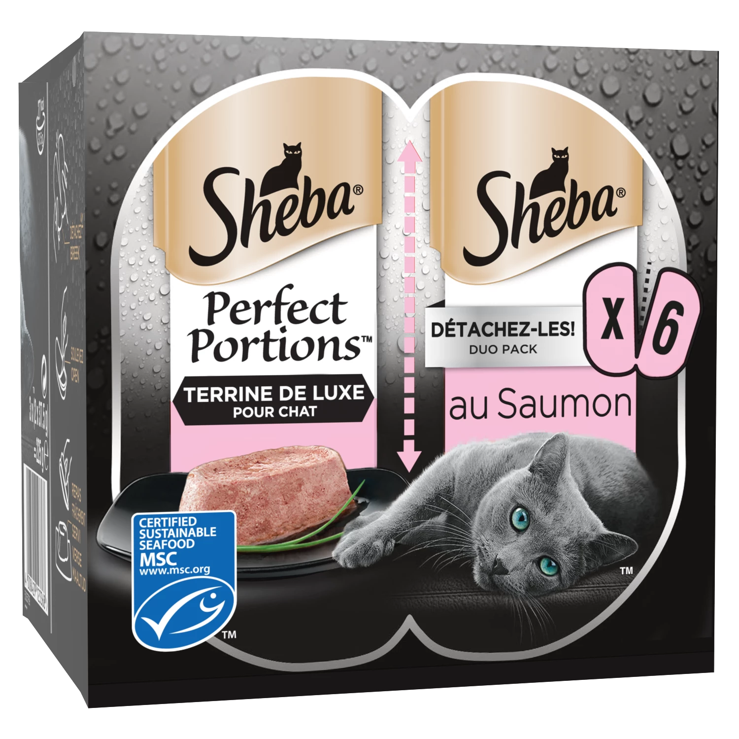 Perfect Portions Salmon Cat Food in Terrine X6 - Sheba
